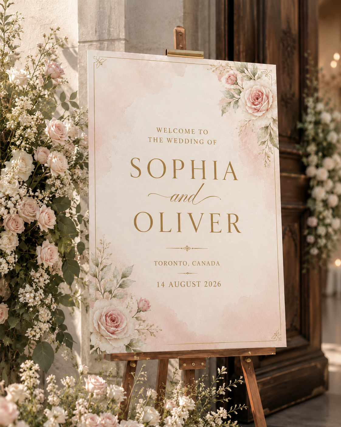 Standard Floral Welcome Board